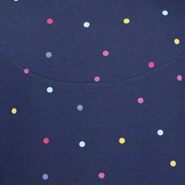 Lazy Jacks Lazy Jacks Women's Polka Dot Sweatshirt in Navy - 2