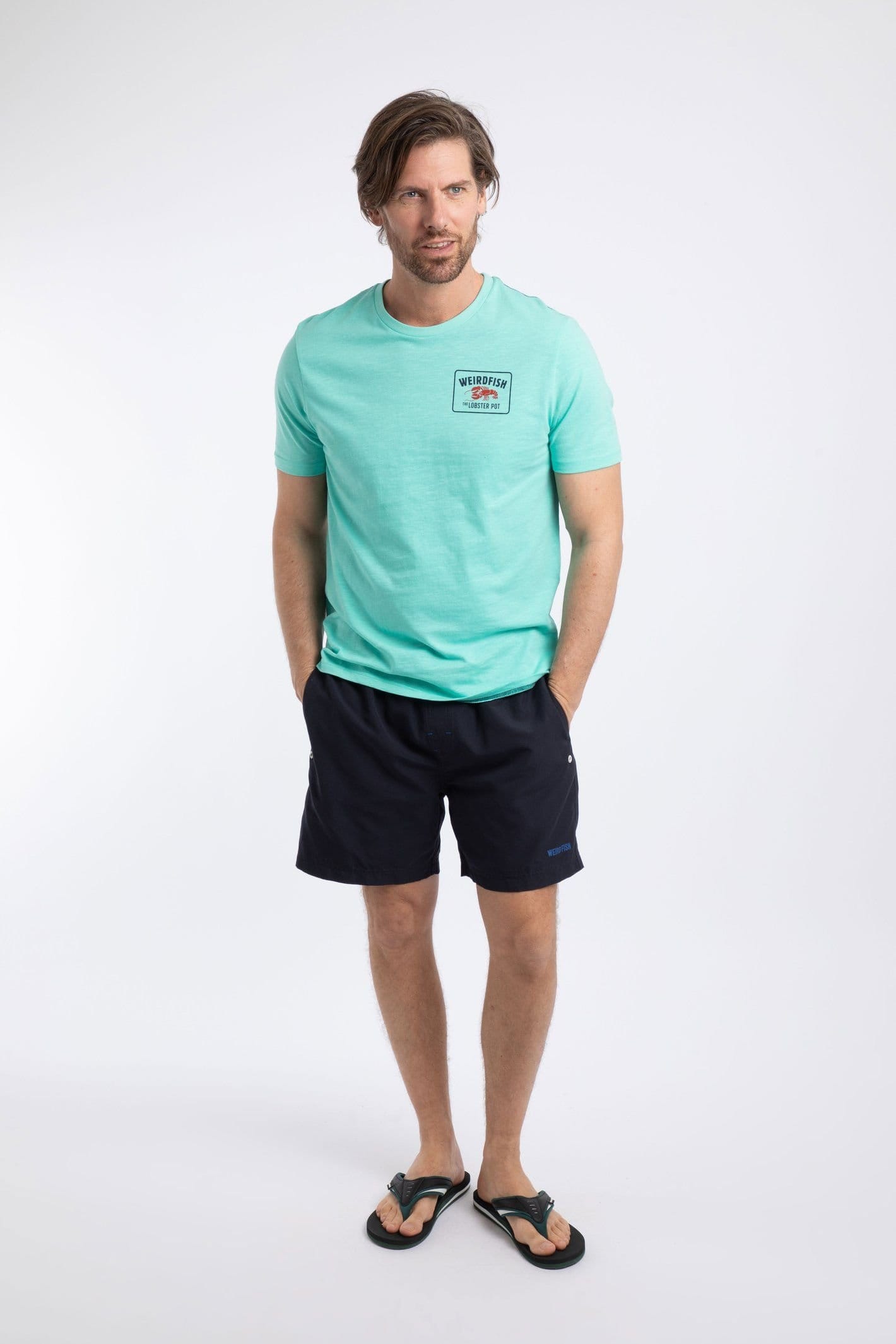 Weird Fish Weird Fish Men's Lobster Pot Graphic T-Shirt in Aqua - 4