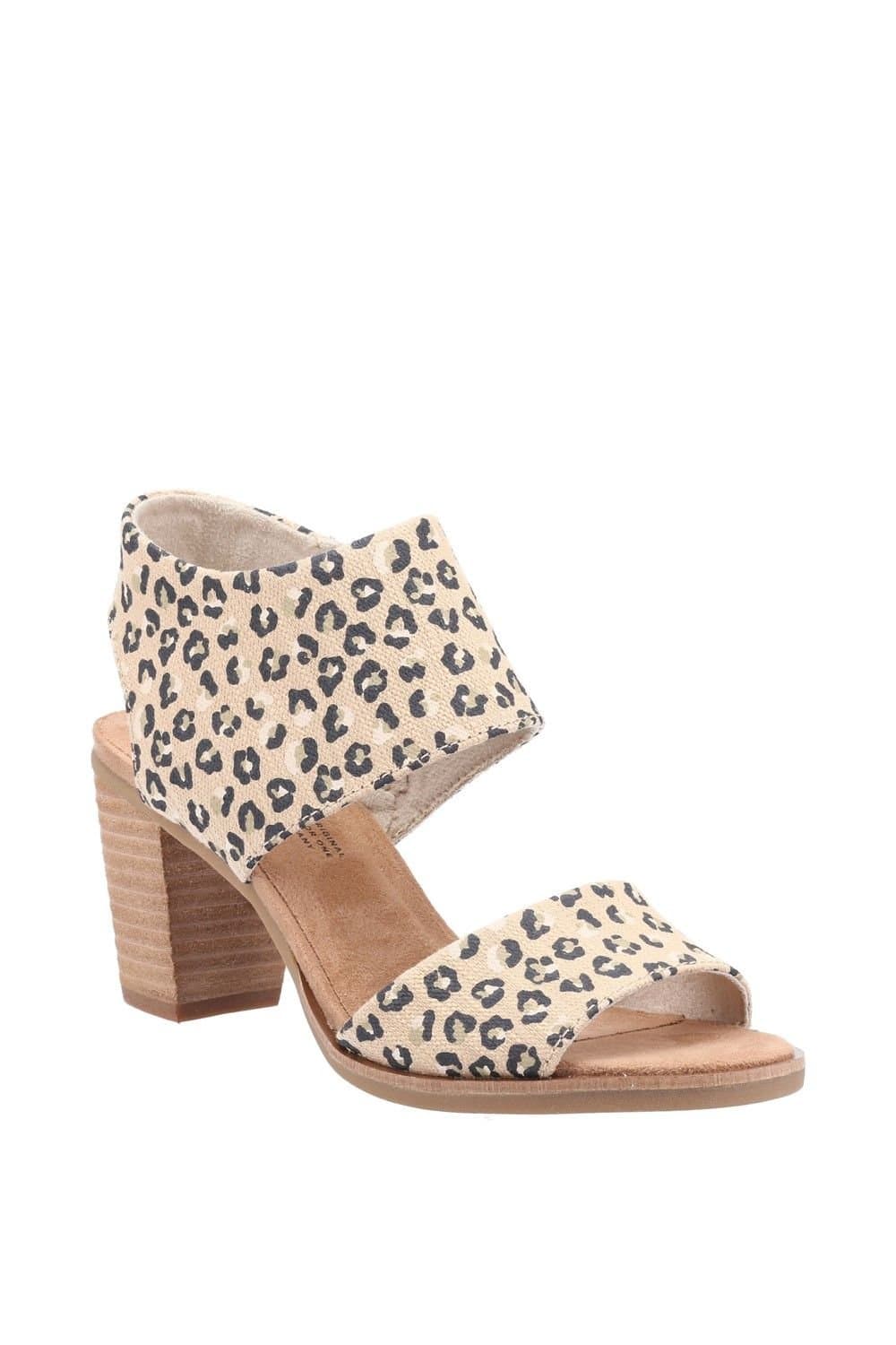 TOMS TOMS Women's Majorca Cutout Textured Cheetah Sandal in Natural