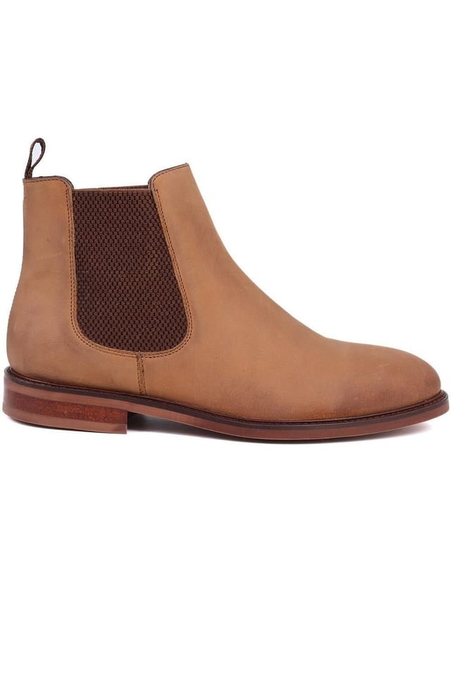 Jones Bootmaker Jones Bootmaker Men's Debden Leather Chelsea Boots in Tan - 2