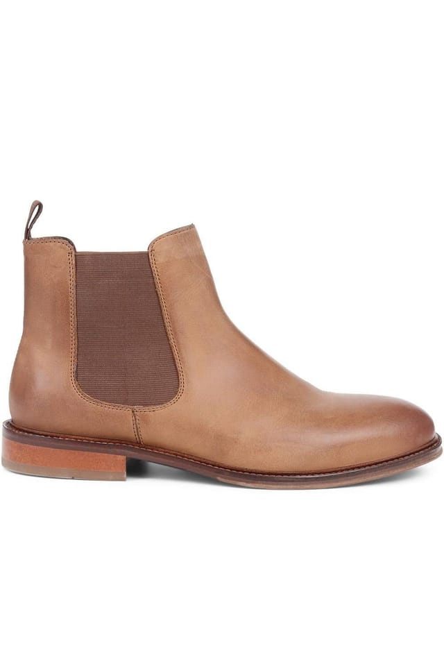 Jones Bootmaker Jones Bootmaker Men's Debden Leather Chelsea Boots in Tan - 3