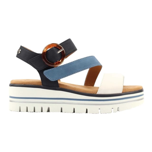 Lunar Lunar Women's Issy Colour Block Sandals in Navy - 2