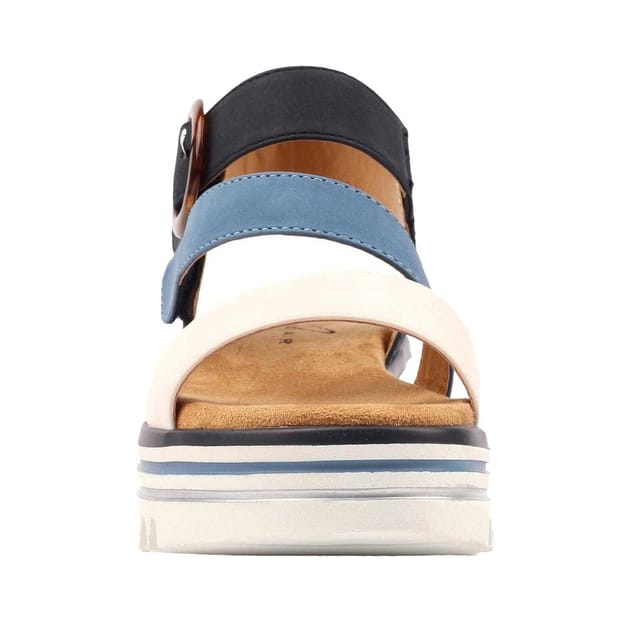 Lunar Lunar Women's Issy Colour Block Sandals in Navy - 3