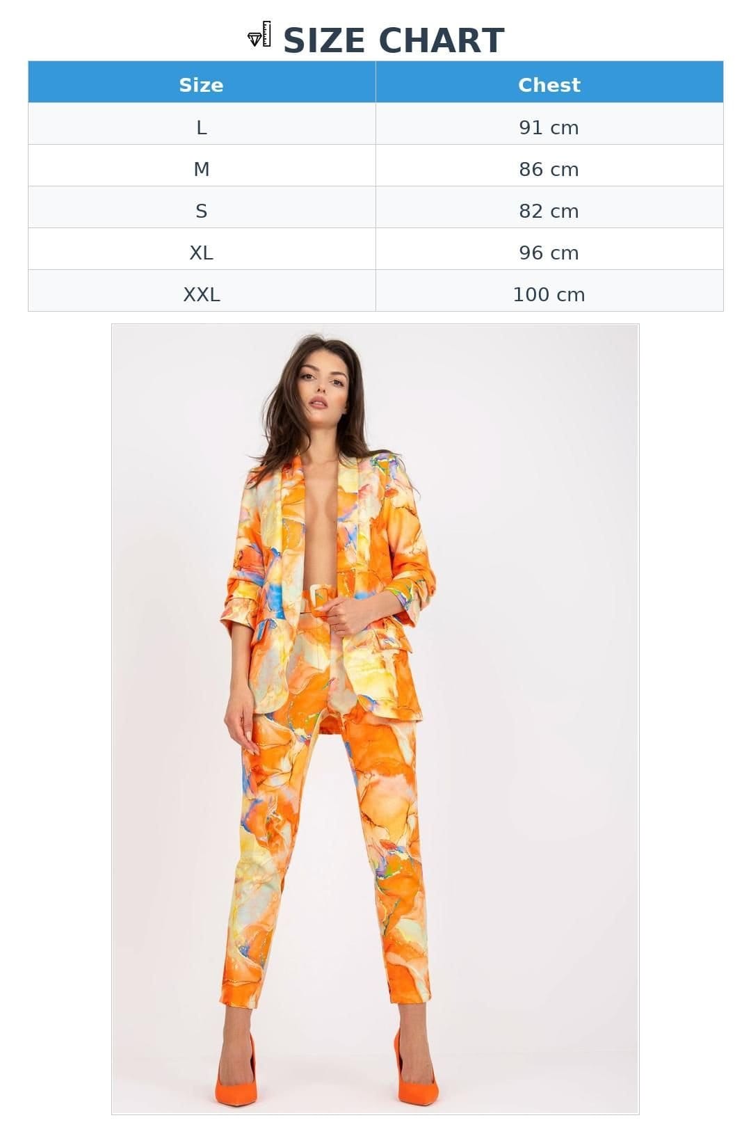 Love Lace Love Lace Women's Color Straight Jacket 3/4 in Orange - 4