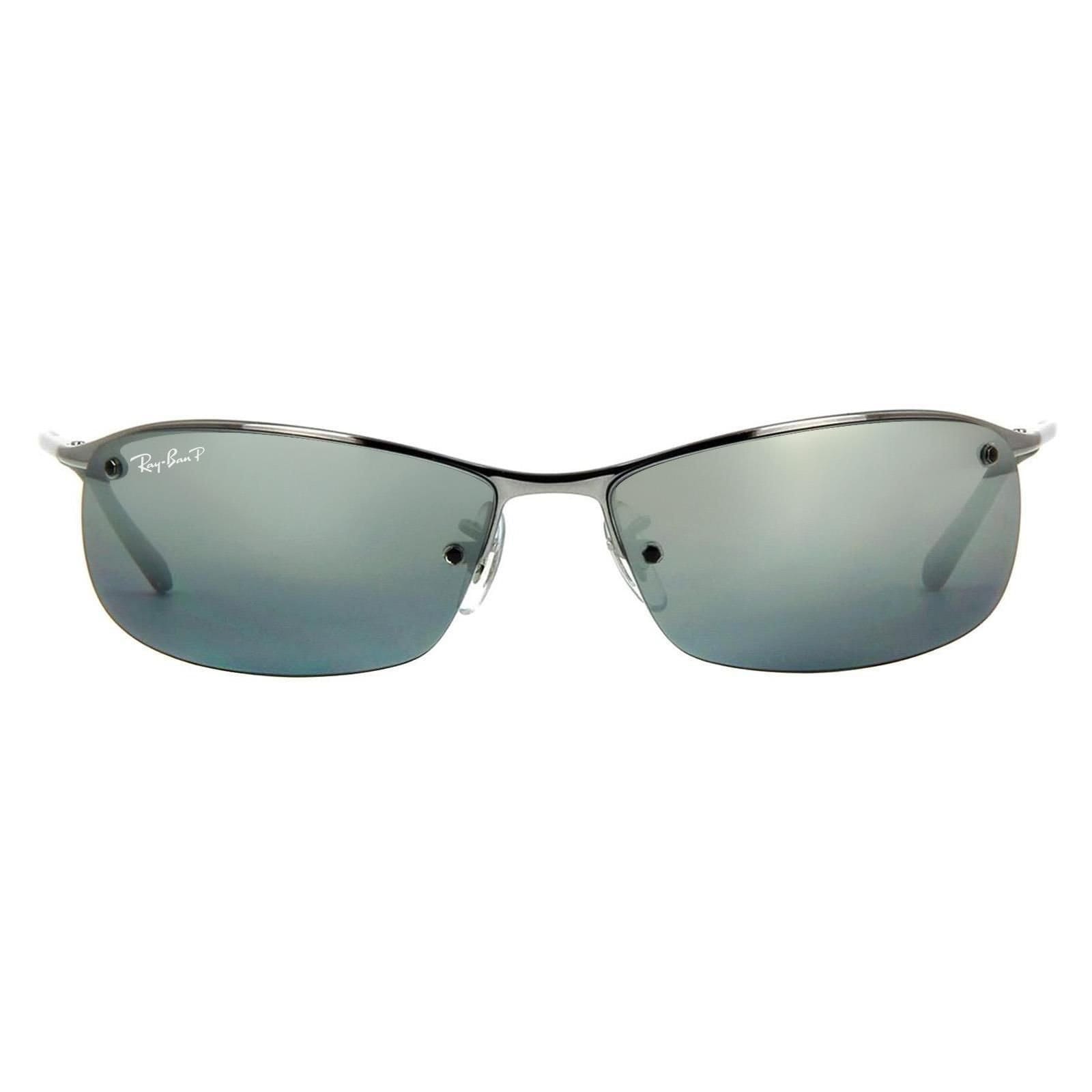 Ray-Ban Ray-Ban Men's Wrap Gunmetal Silver Mirror Sunglasses in Grey - 4