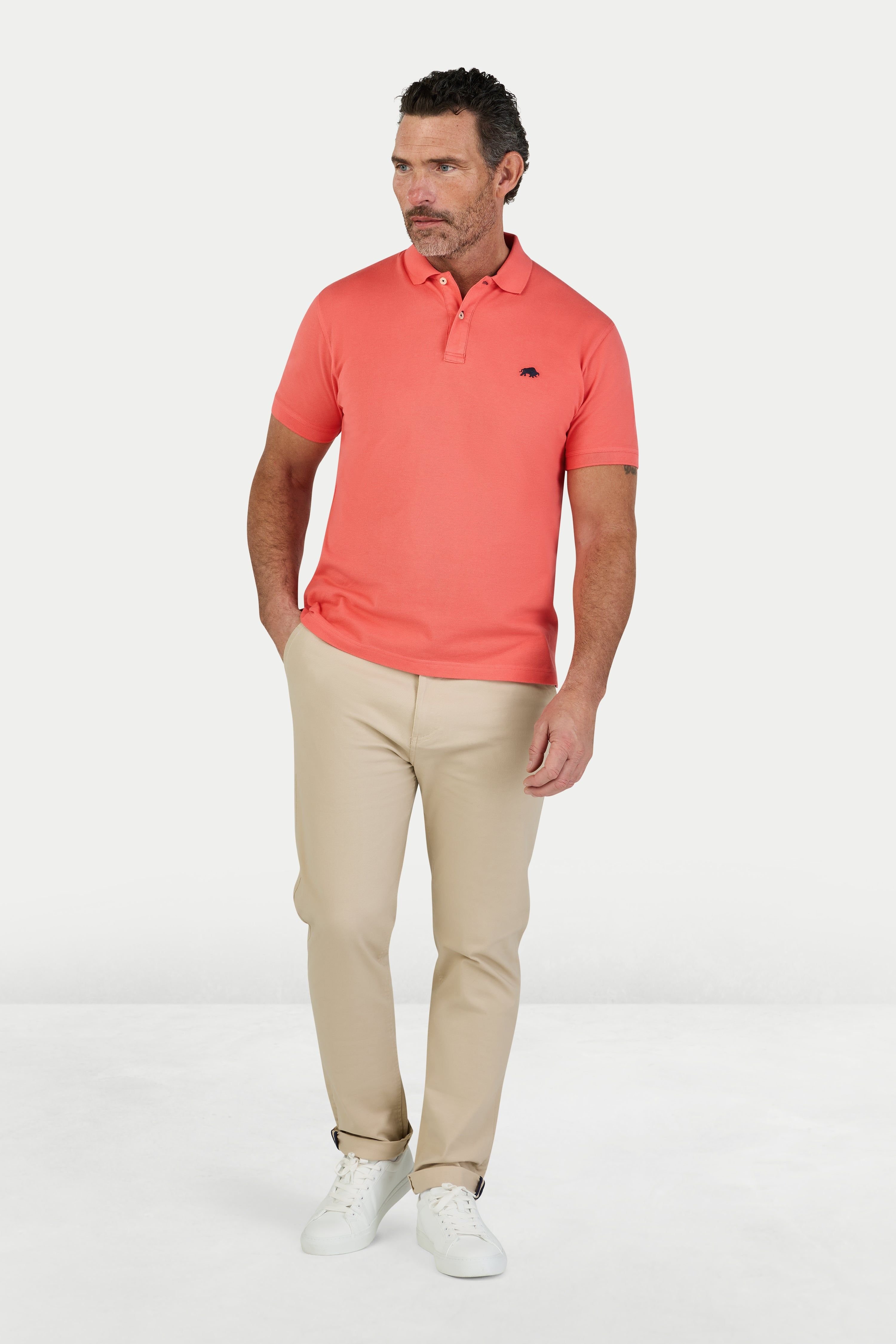 raging bull Raging Bull Men's Classic Polo in Coral - 2