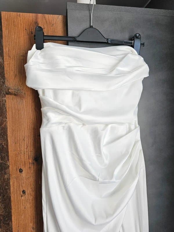 Shein Beautiful Strapless Wedding Dress, size L/12uk