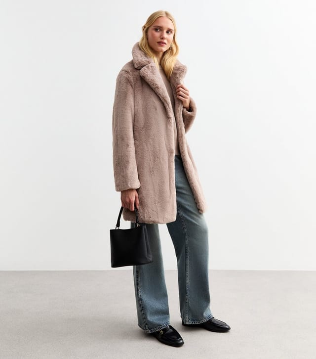 New Look Women's Mink Faux Fur Coat New Look - 3