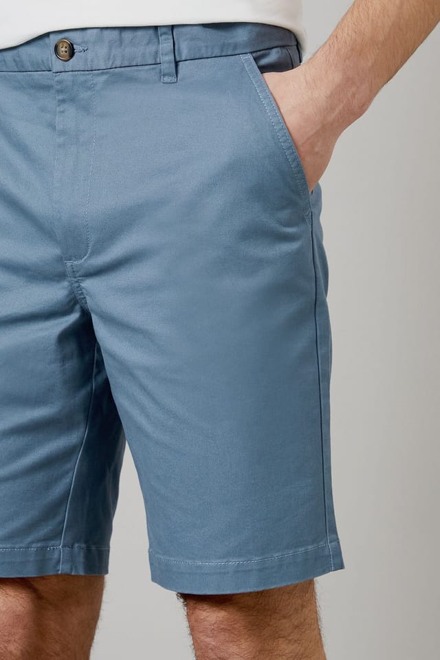 Burton Burton Men's Mid Blue Classic Chino Short - 3