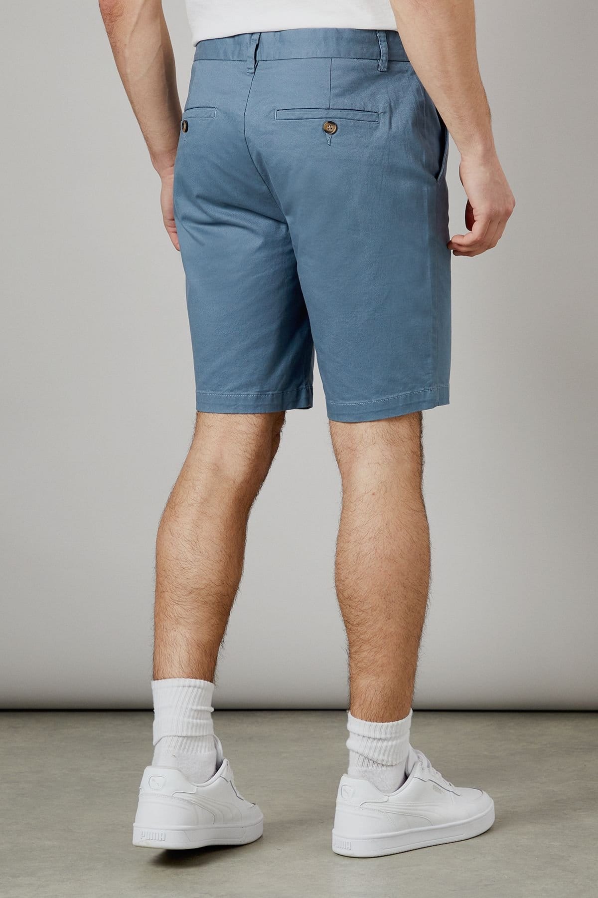 Burton Burton Men's Mid Blue Classic Chino Short - 4