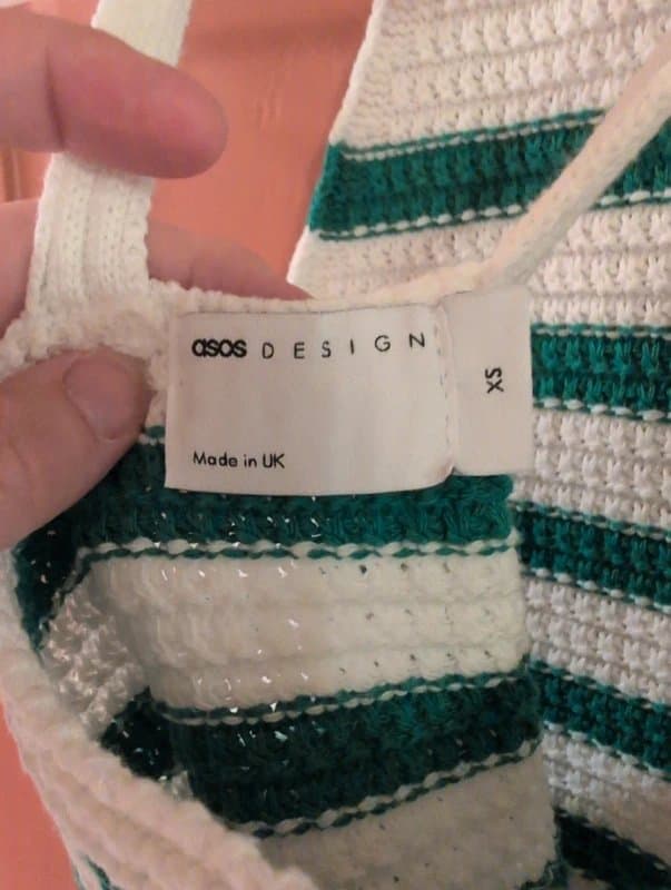 ASOS Design Halterneck cross back crochet top - ASOS design UK 4-6