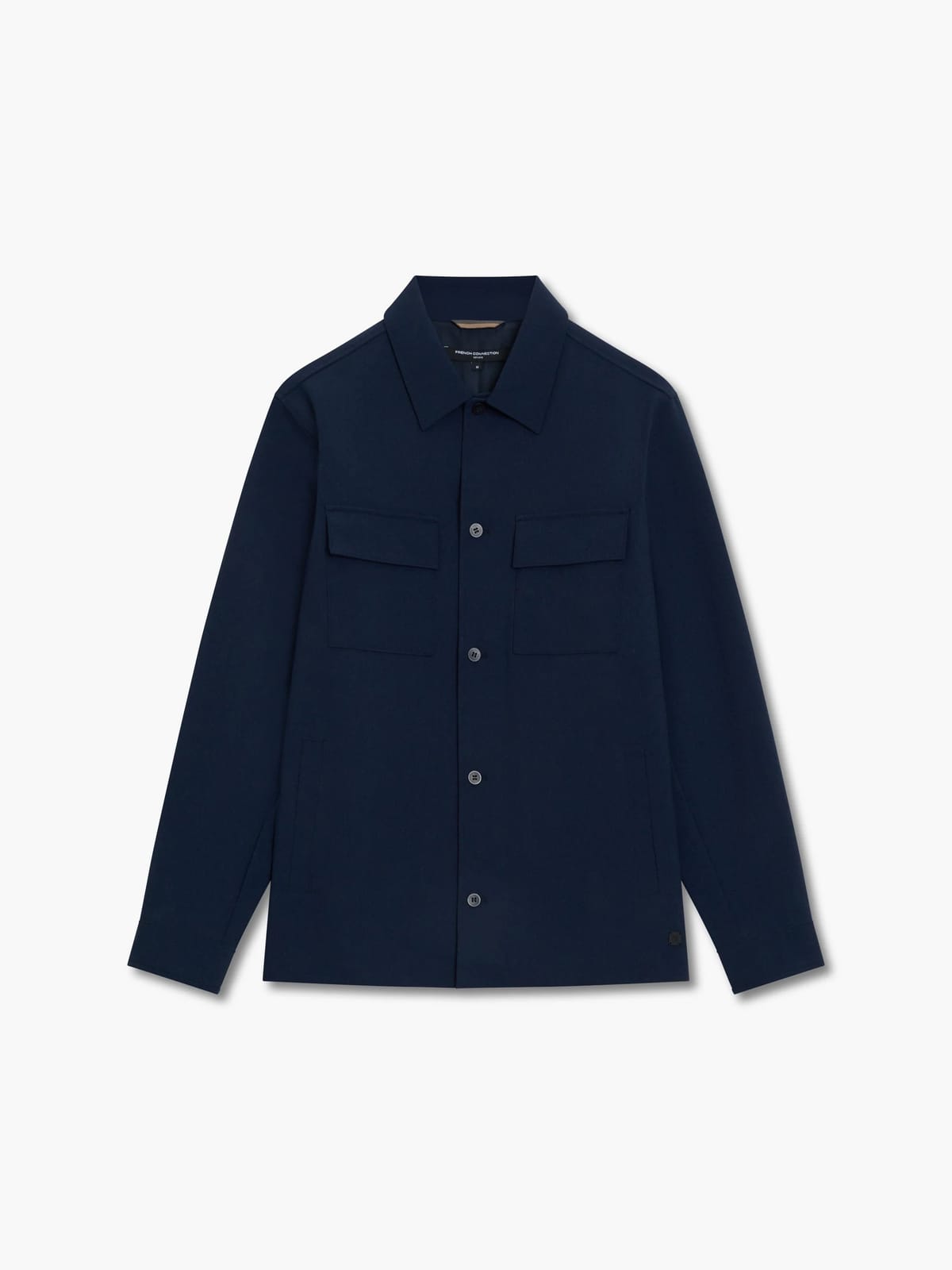 French Connection Button Through Navy Blue Utility Jacket Navy Blue - 1