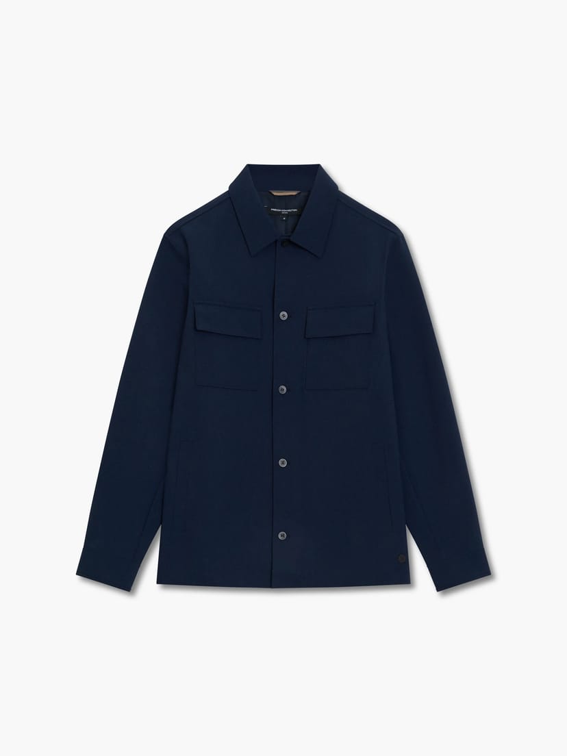 French Connection Button Through Navy Blue Utility Jacket Navy Blue - 1