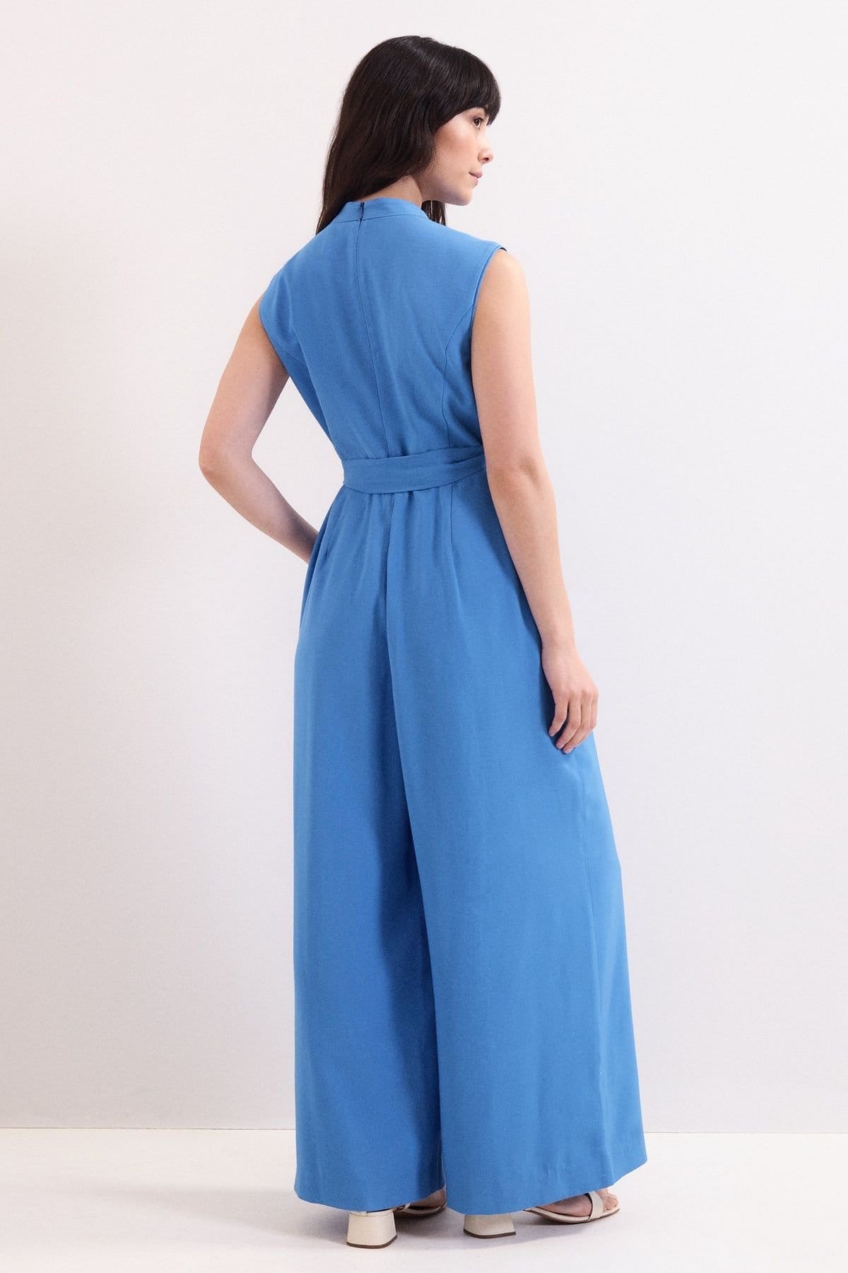 Phase Eight Phase Eight Women's Marta V-Neck Jumpsuit in Bright Blue - 4