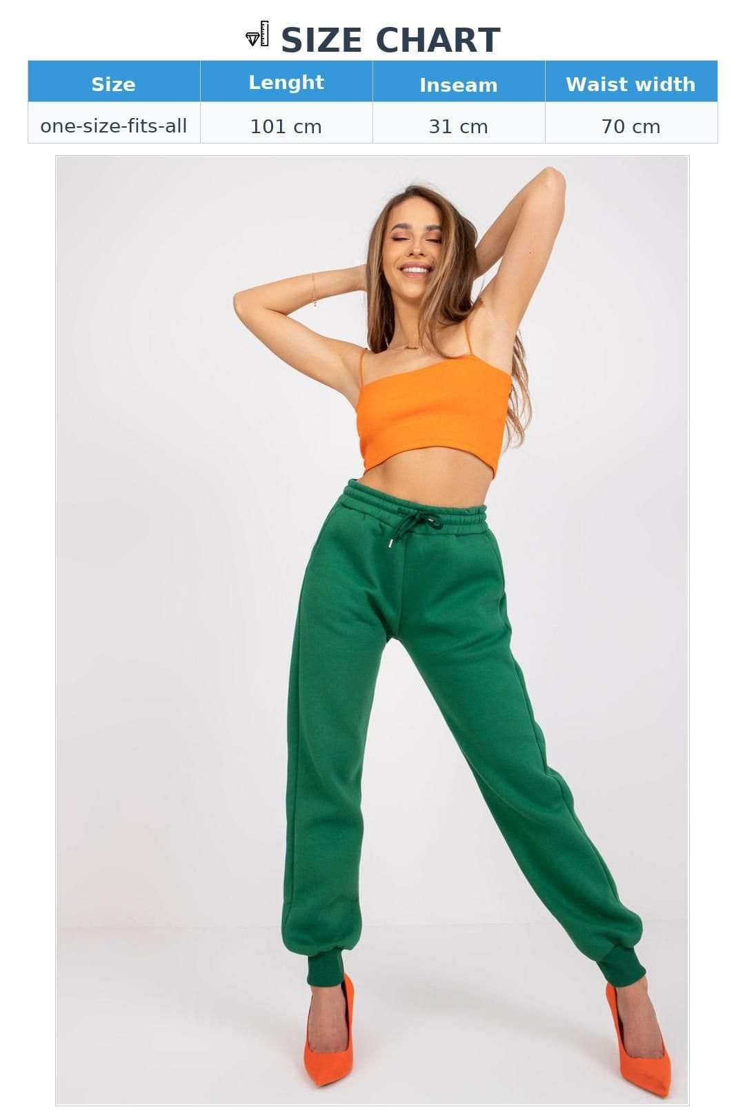 Love Lace Love Lace Women's Elastic Waist Sweatpants with Side Pockets Style 166634 in Green - 4