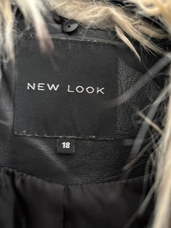 New Look New Look Leather Look Jacket Size 18