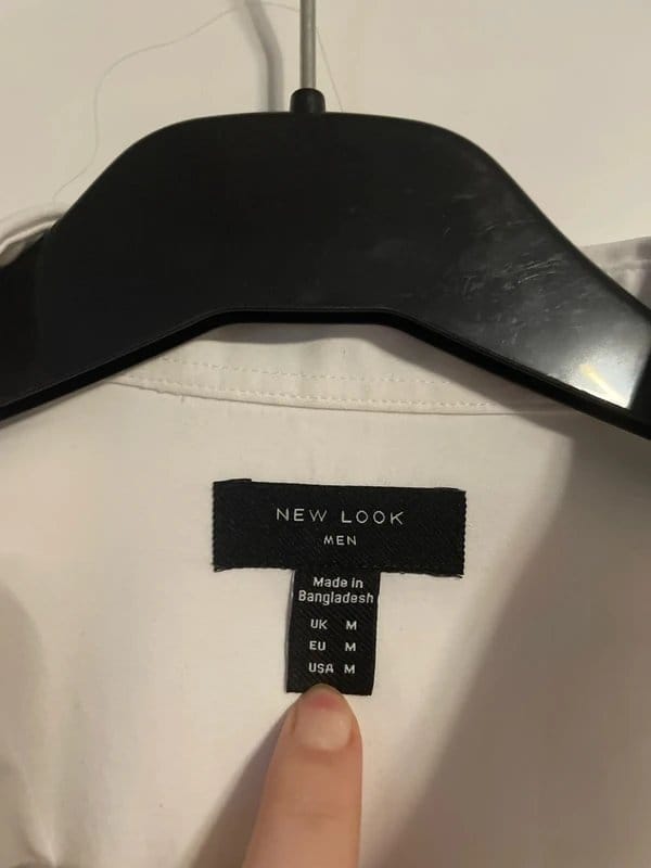 New Look Men's White Long Sleeve Button-Up Shirt