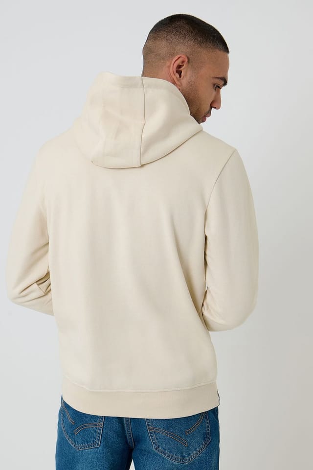 Threadbare Threadbare Men's Cotton Blend Pullover Hoody in Light Beige - 2