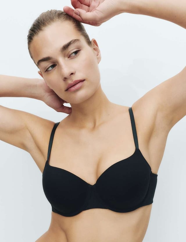 Marks & Spencer M&S 3pk Cotton Rich Wired Balcony Bras (A-E) Opaline Mix - 2