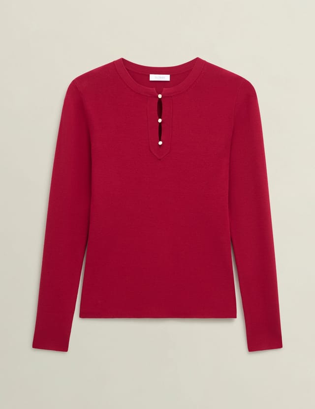 Hobbs London Hobbs London Women's Hayden Jumper in Raspberry - 2