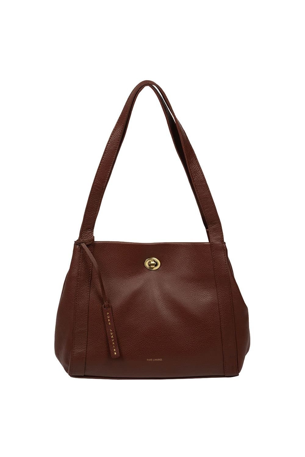 Pure Luxuries London Pure Luxuries London Women's 'Zoff' Leather Handbag in Brown
