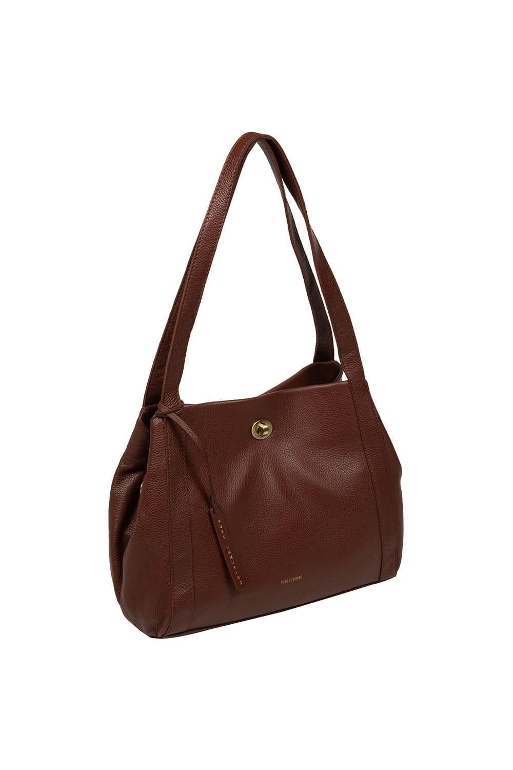 Pure Luxuries London Pure Luxuries London Women's 'Zoff' Leather Handbag in Brown - 4