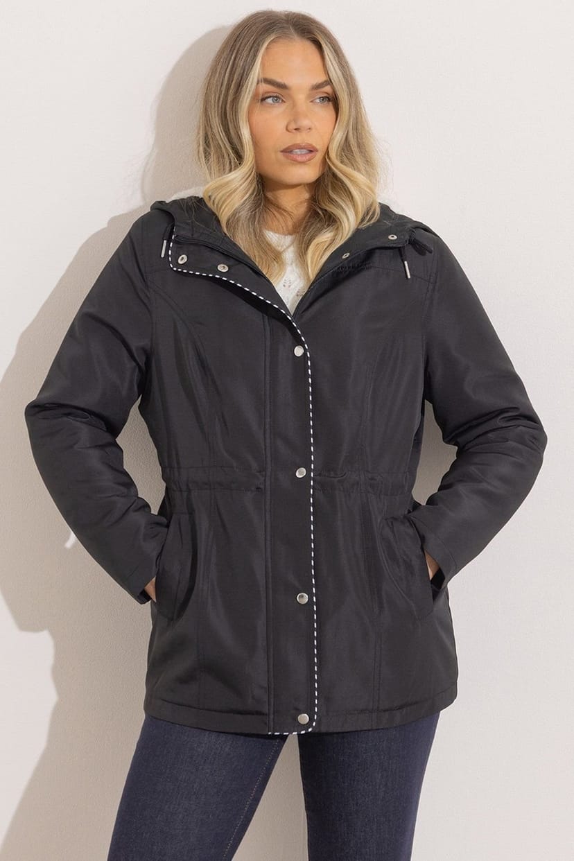 Klass. Klass. Women's Teddy Lined Hooded Jacket in Black - 1