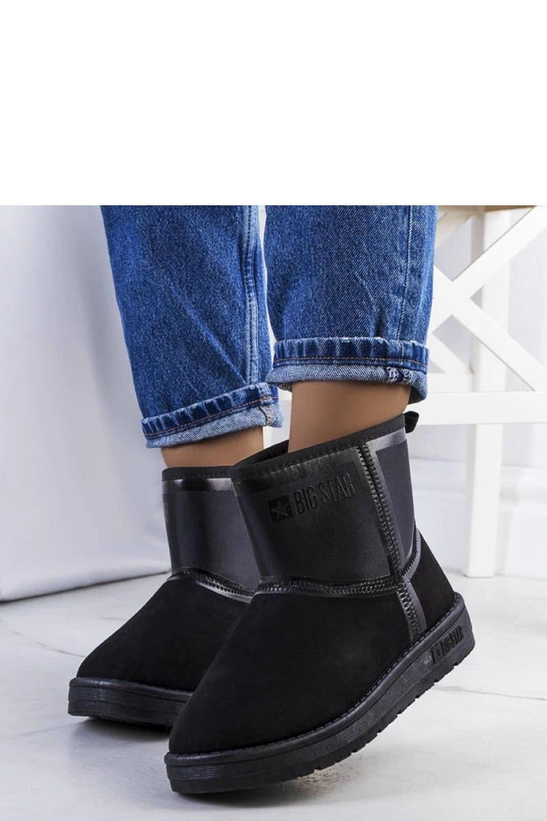 Love Lace Love Lace Women's Suede Slip On Snow Boots with Faux Fur Lined Rubber Sole in Black