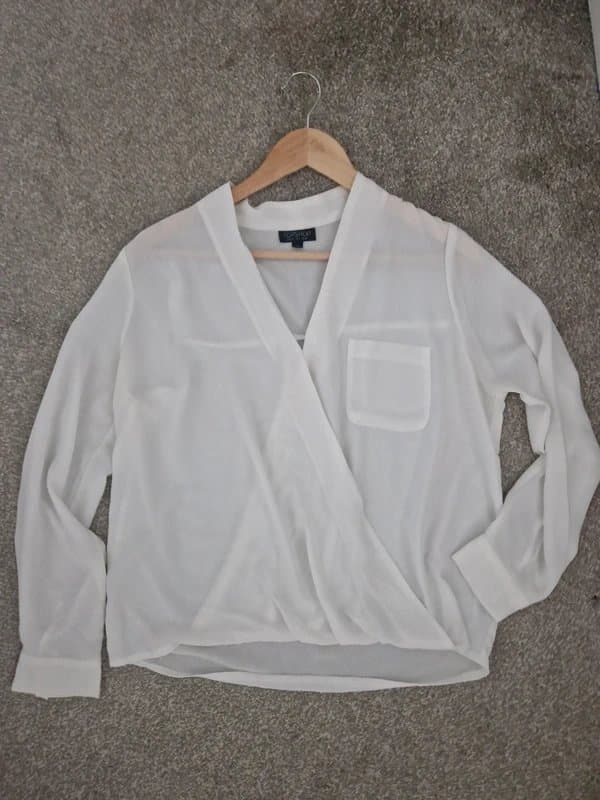 Topshop White Topshop blouse, M / 38 / 10