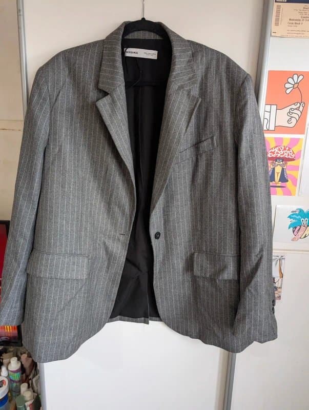 Bershka Grey pinstripe Bershka Blazer