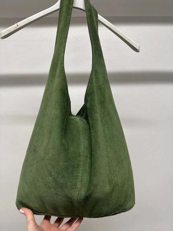 ASOS Green Genuine Suede Leather Hand Bag - New