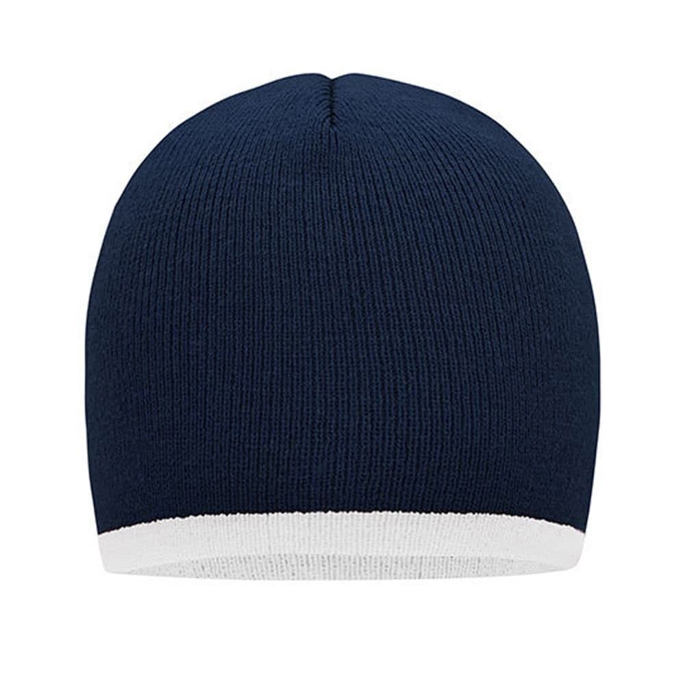 Myrtle Beach Myrtle Beach Men's Contrast Trim Beanie in Navy