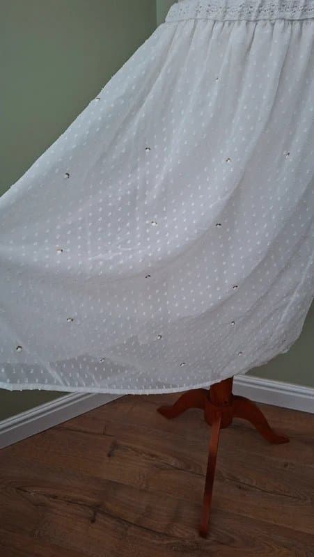 Marks & Spencer M&S Limited Edition Ivory Chiffon Floaty Skirt  UK Size 12