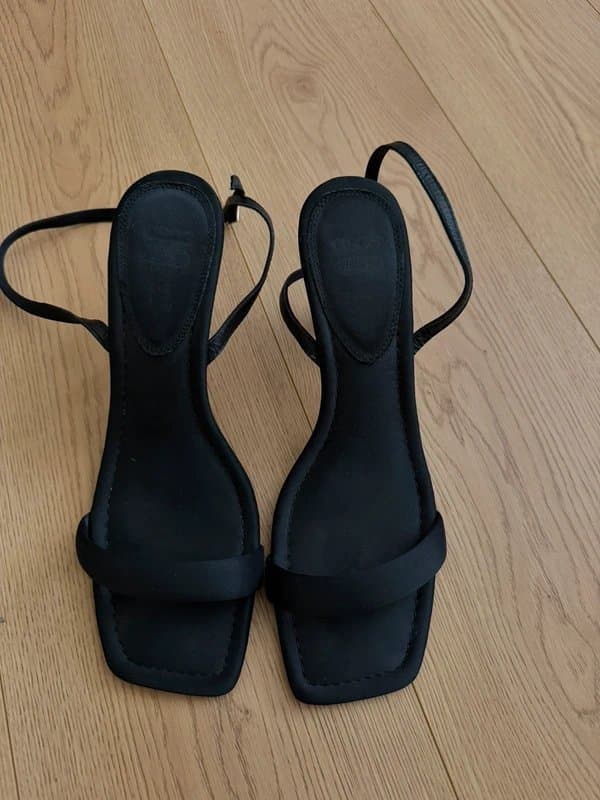 ASOS Black satin heels