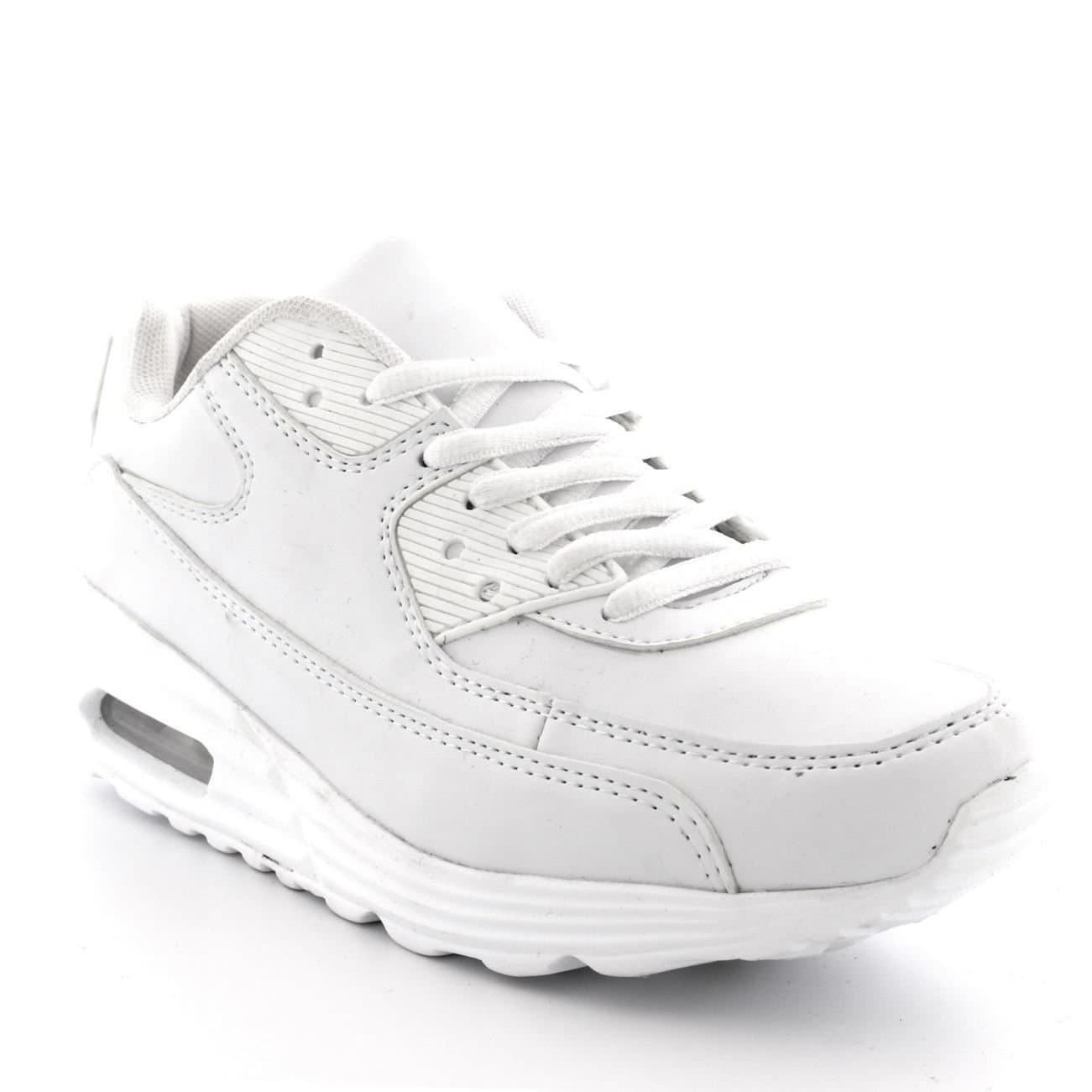 Viva Viva White Leather Lightweight Men's Running Shoes