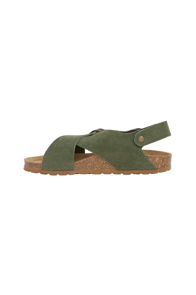 Celtic & Co Celtic & Co Women's Crossover Buckle Sandal in Olive - 3