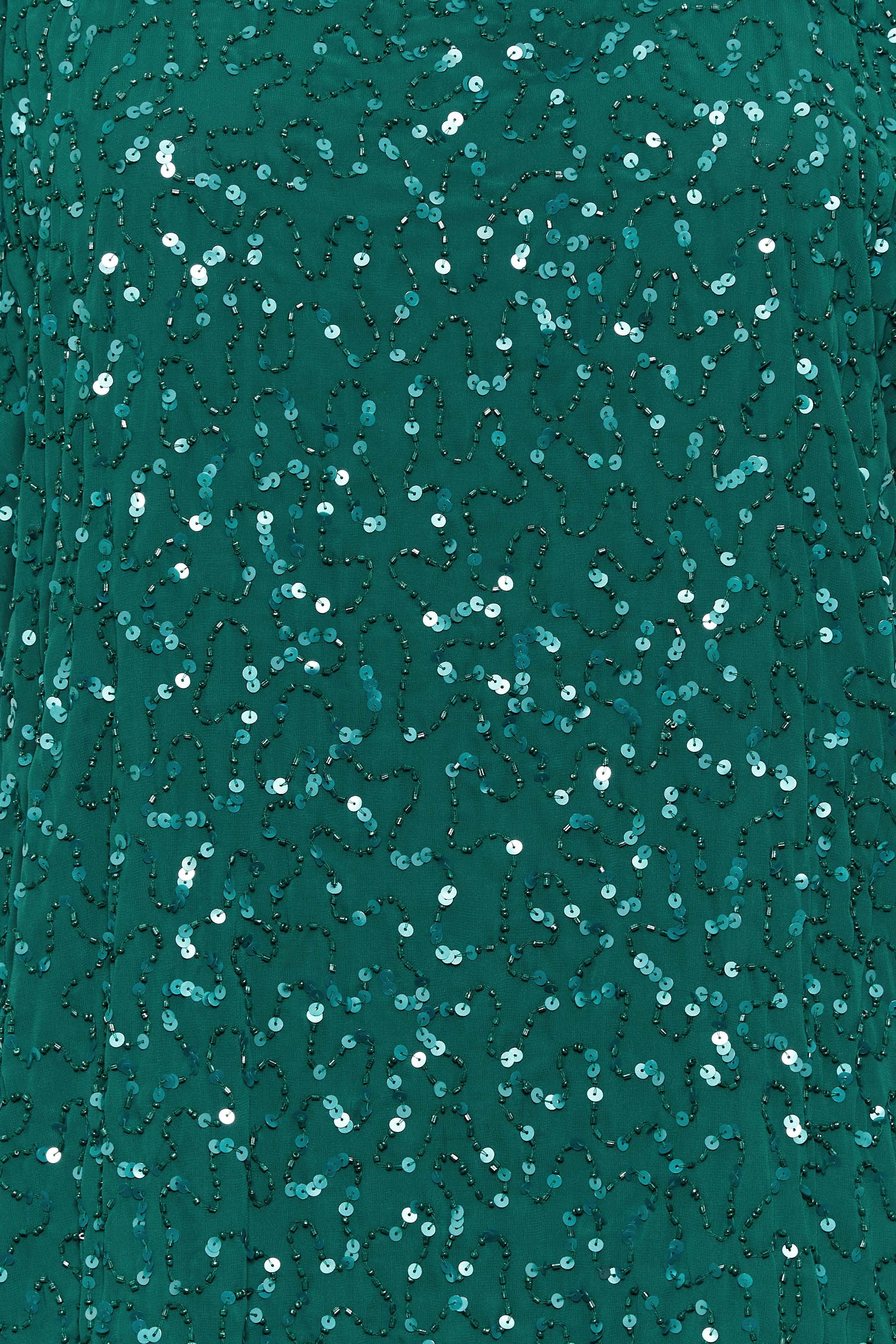 Yours Yours Women's Embellished Shift Dress in Bottle Green - 4