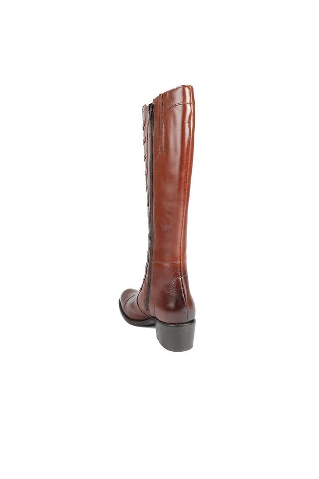 Jones Bootmaker Jones Bootmaker Women's Andreea Leather Long Boots in Tan - 3