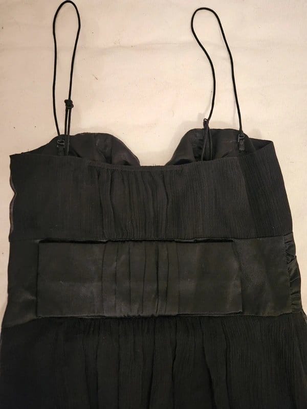 Karen Millen Black Satin Cocktail Dress Size 8