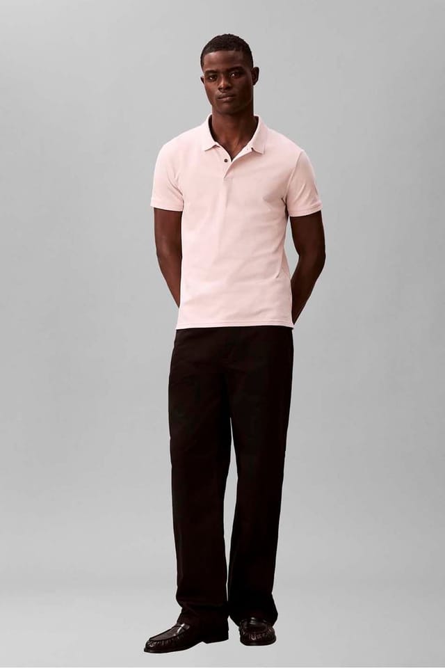 Calvin Klein Calvin Klein Men's Slim Refined Pique Polo Prairie Peach - 2