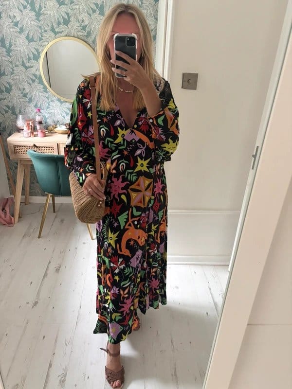 Never Fully Dressed Never Fully Dressed ladies abstract midi dress, size 12 - 1