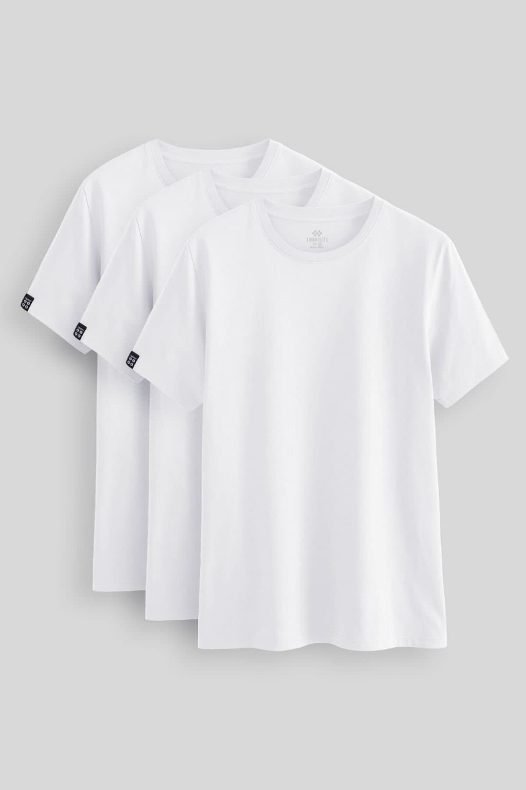 Tommy Life Tommy Life Men's Comfort Fit Crew Neck T-Shirt In Off-White
