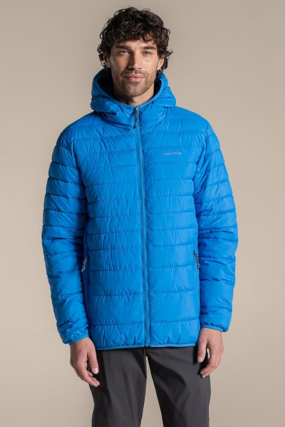 Craghoppers Craghoppers Men's Compresslite IX Hooded Water Repellent Jacket in Light Blue