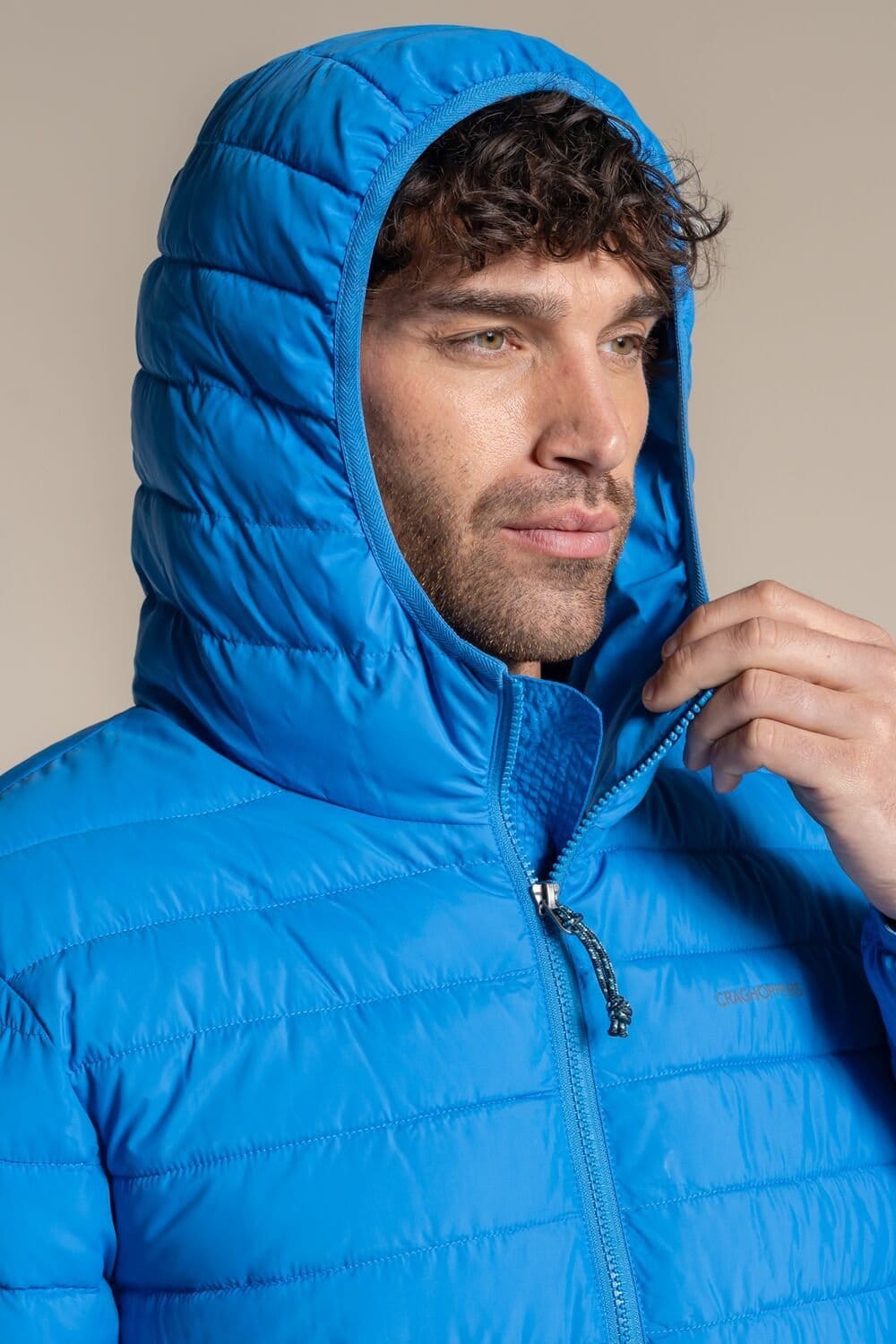 Craghoppers Craghoppers Men's Compresslite IX Hooded Water Repellent Jacket in Light Blue - 4