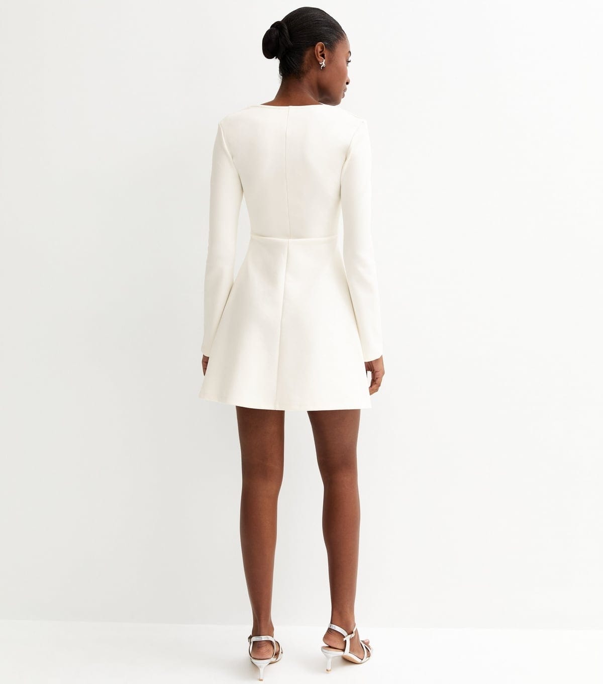 New Look Women's White Diamante Square Neck Mini Dress New Look - 4