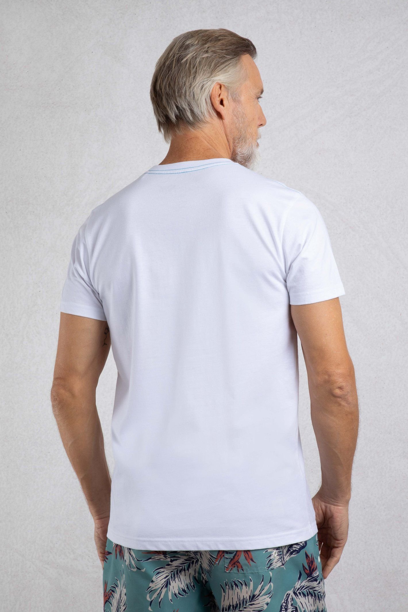 Weird Fish Weird Fish Men's Vortex Front Print Graphic T-Shirt in White - 3