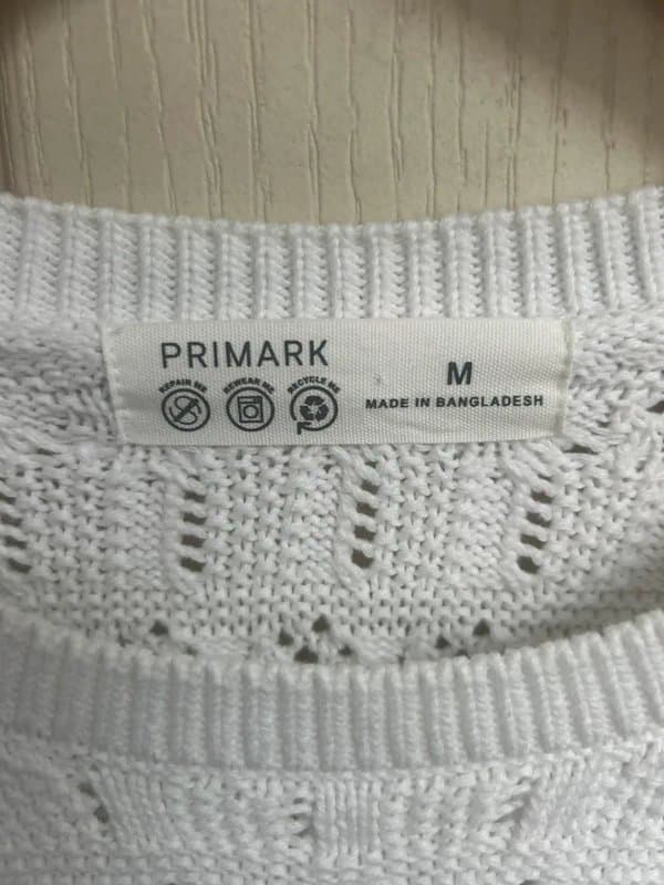 Primark Primark White Crochet Knit Jumper _Size M (12-14) (1)