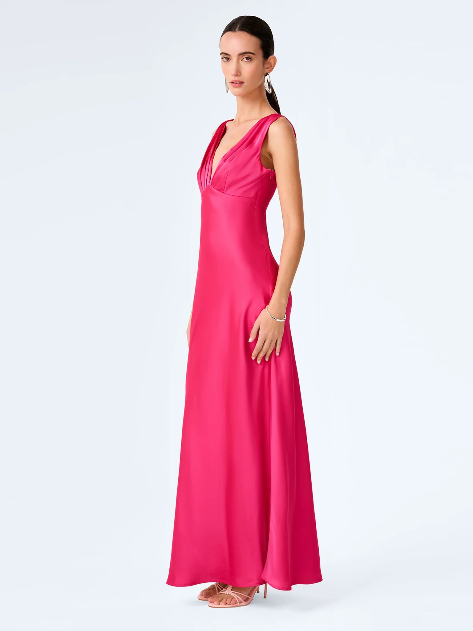 OMNES Casey Dress in Raspberry - 3