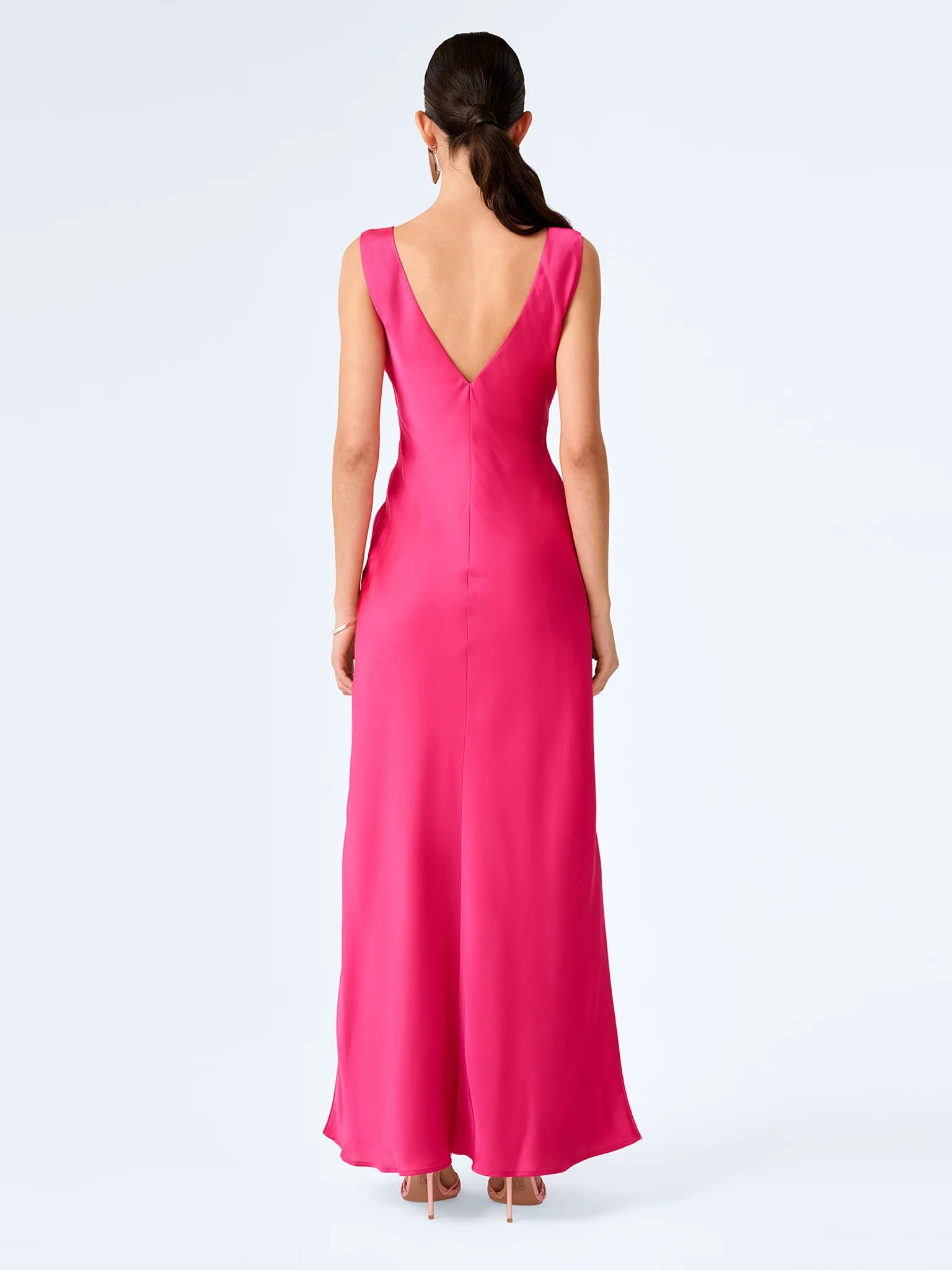 OMNES Casey Dress in Raspberry - 4