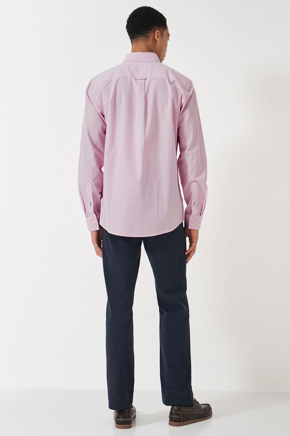 Crew Clothing Crew Clothing Men's Crew Classic Shirt Micro Gingham Pink/White in Pink - 3